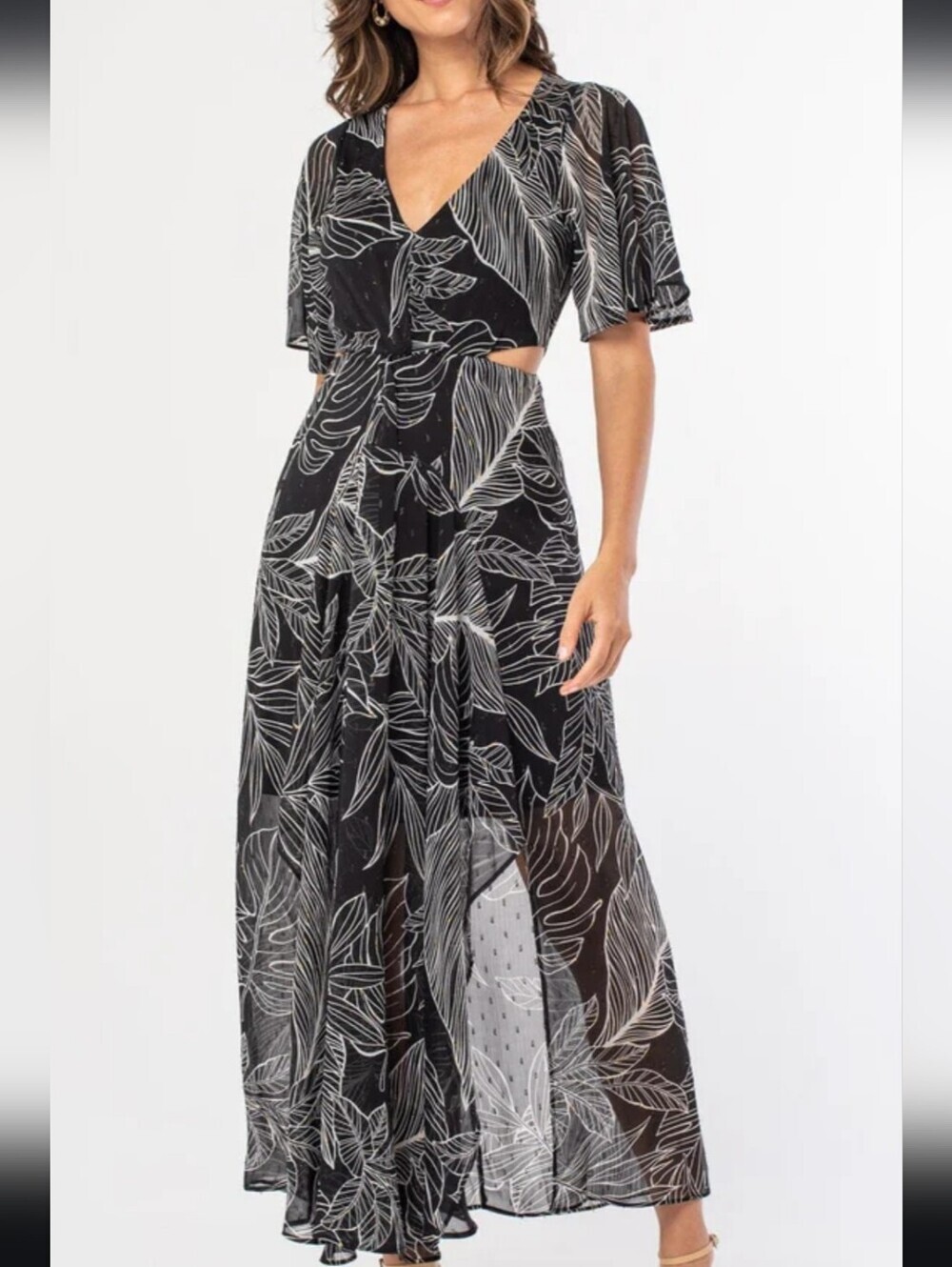 Lovestitch Boho Maxi Dress With Side Cutouts    Size M